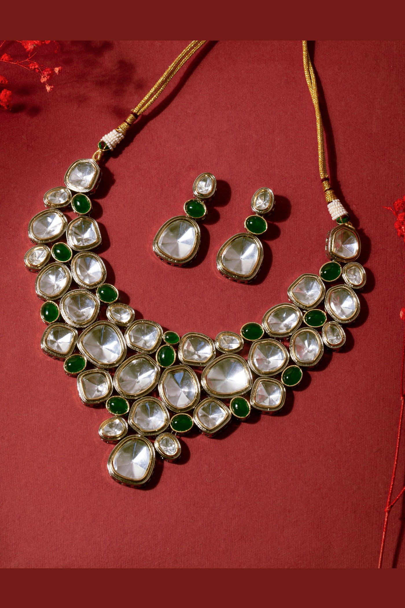 Zevar Polki Set fashion jewellery online shopping melange singapore indian designer wear