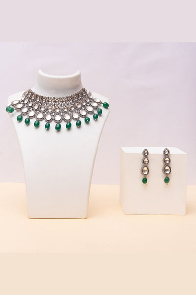 Zevar polki set fashion jewellery online shopping melange singapore indian designer wear