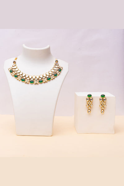 Zevar kundan necklace set fashion jewellery online shopping melange singapore indian designer wear