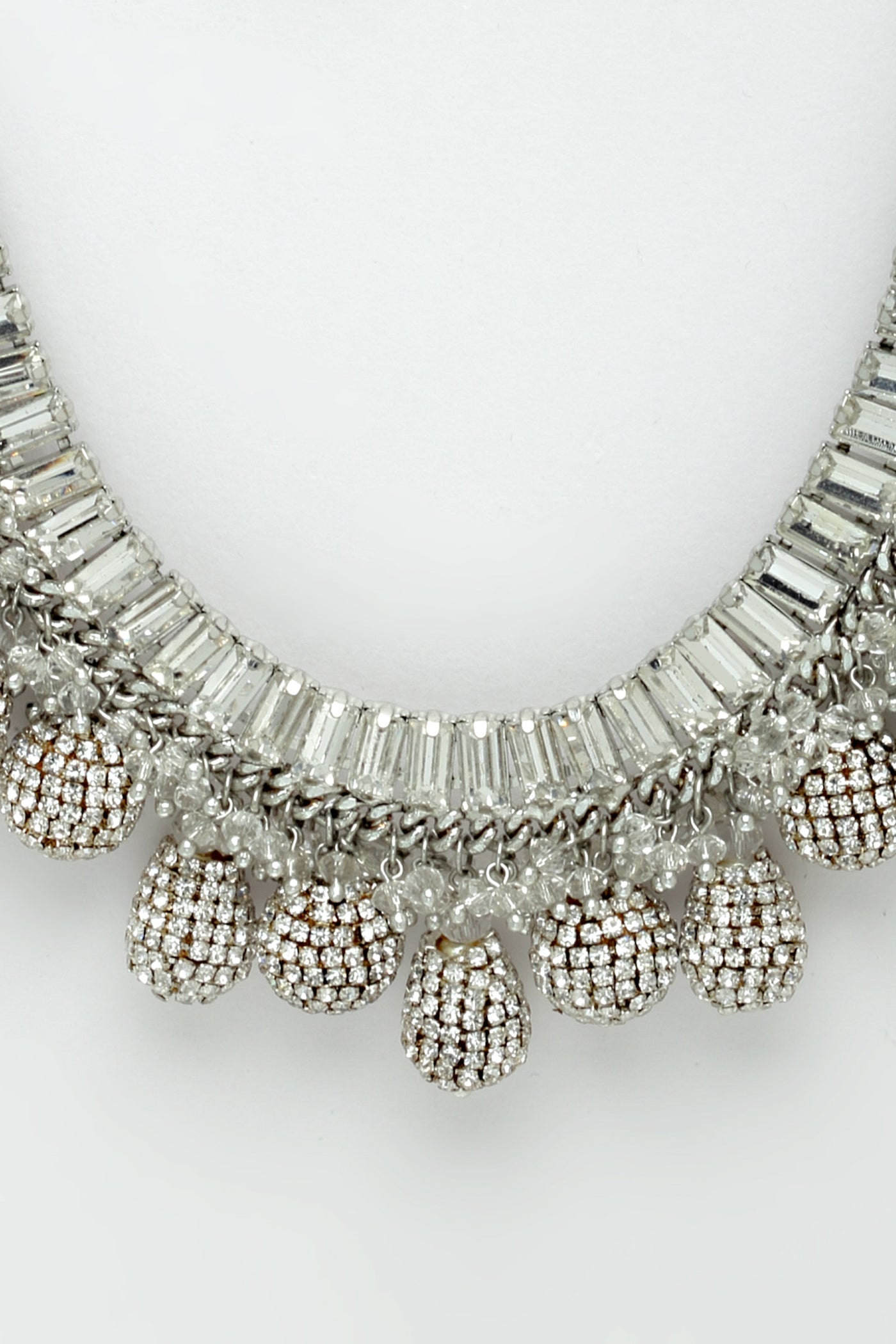 Bijoux by priya chandna Crystal Choker In Silver fashion imitation jewellery  indian designer wear online shopping melange singapore