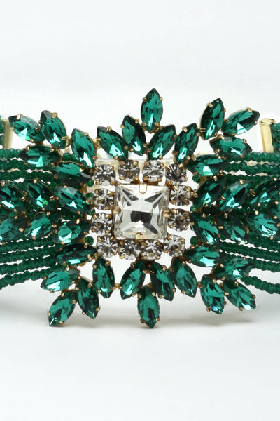 Bijoux by priya chandna noor emerald choker greenfashion imitation jewellery  indian designer wear online shopping melange singapore