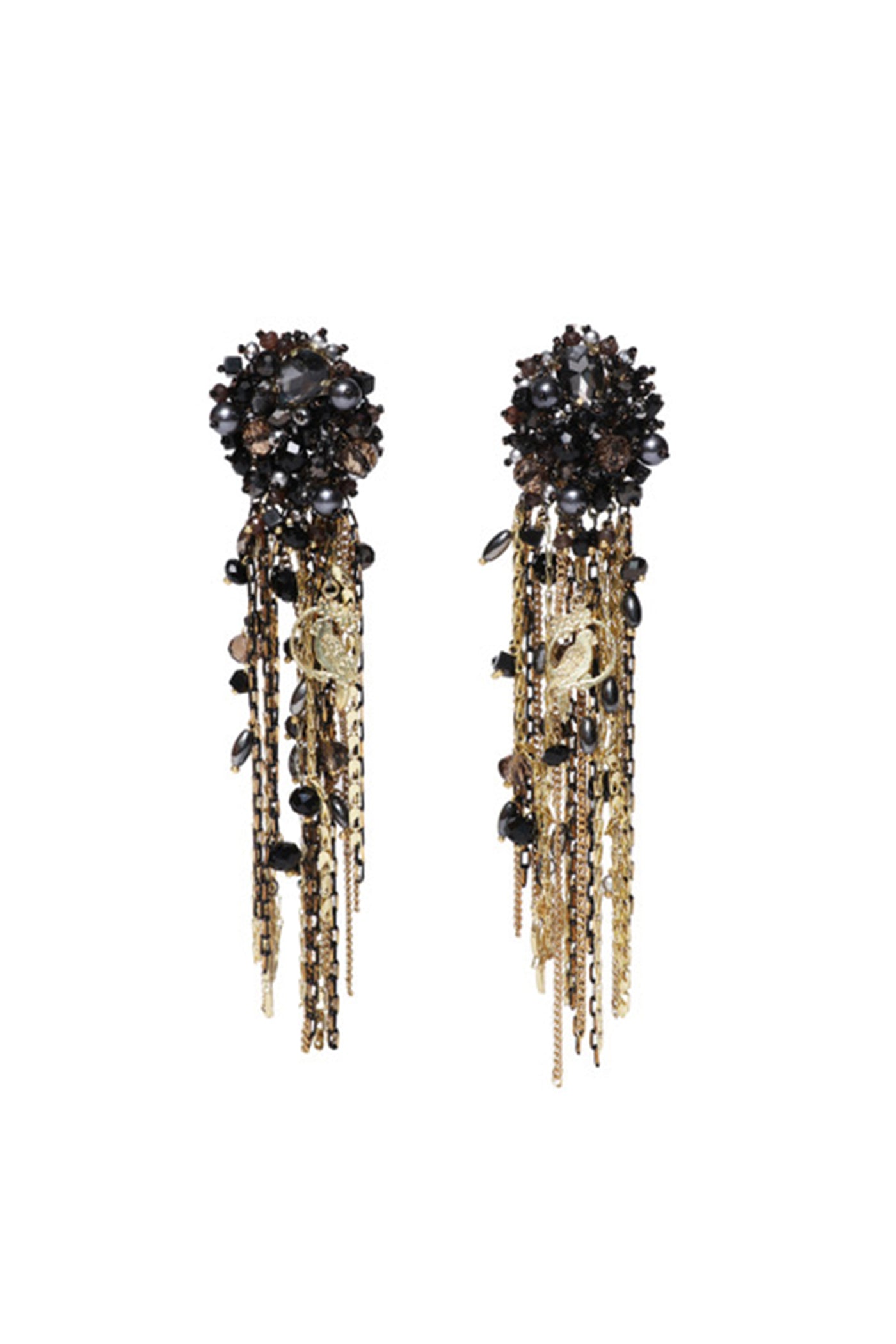 Black Beaded Earring