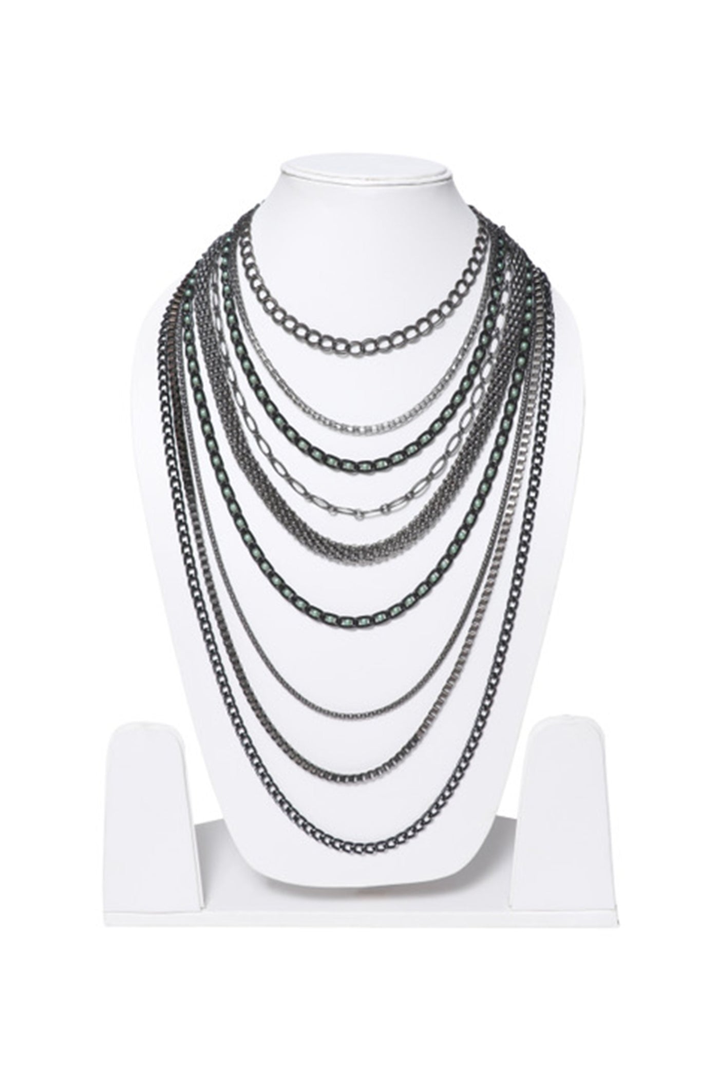 Gunmetal Necklace With Chain