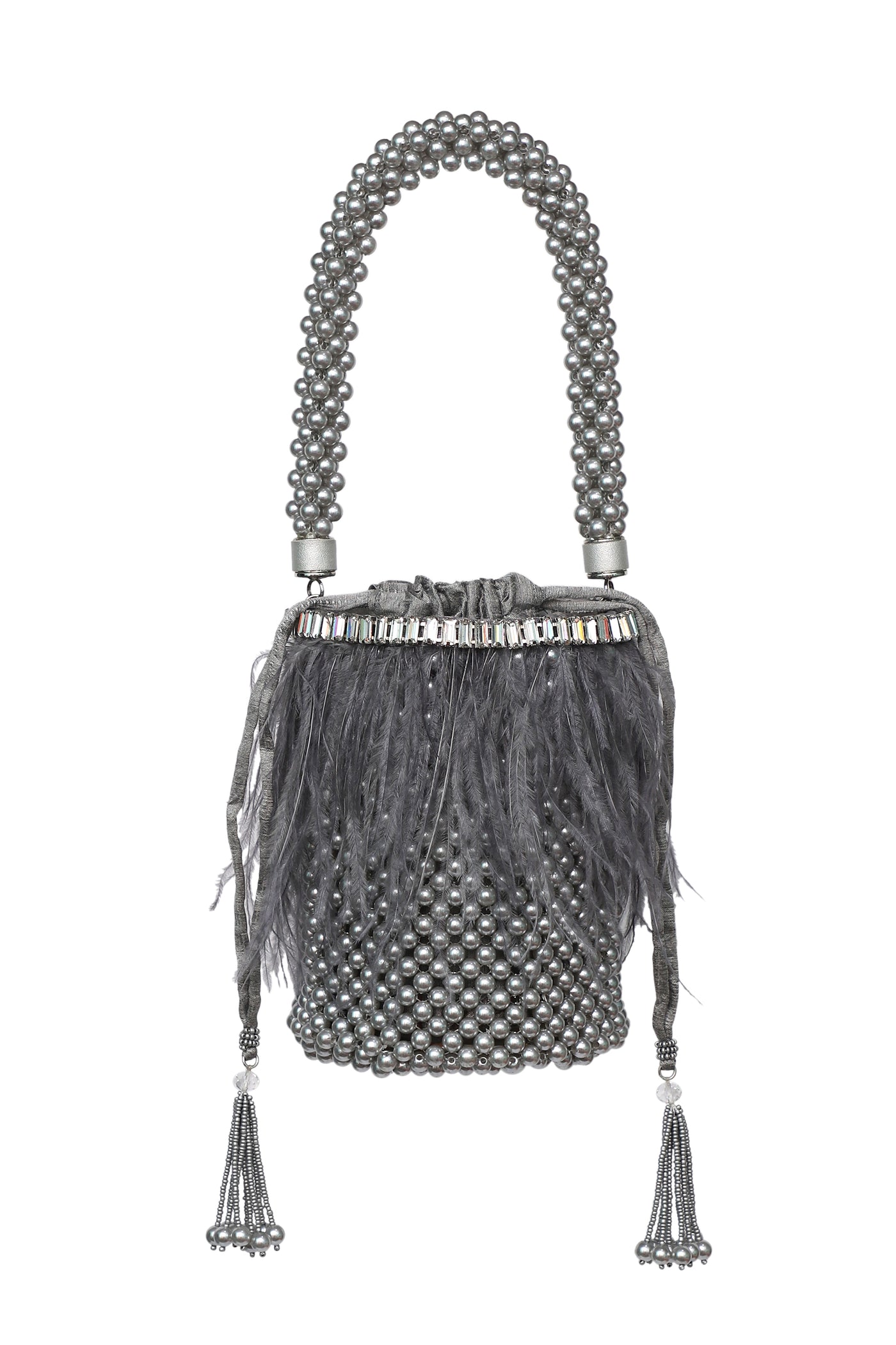 Grey Round Bag