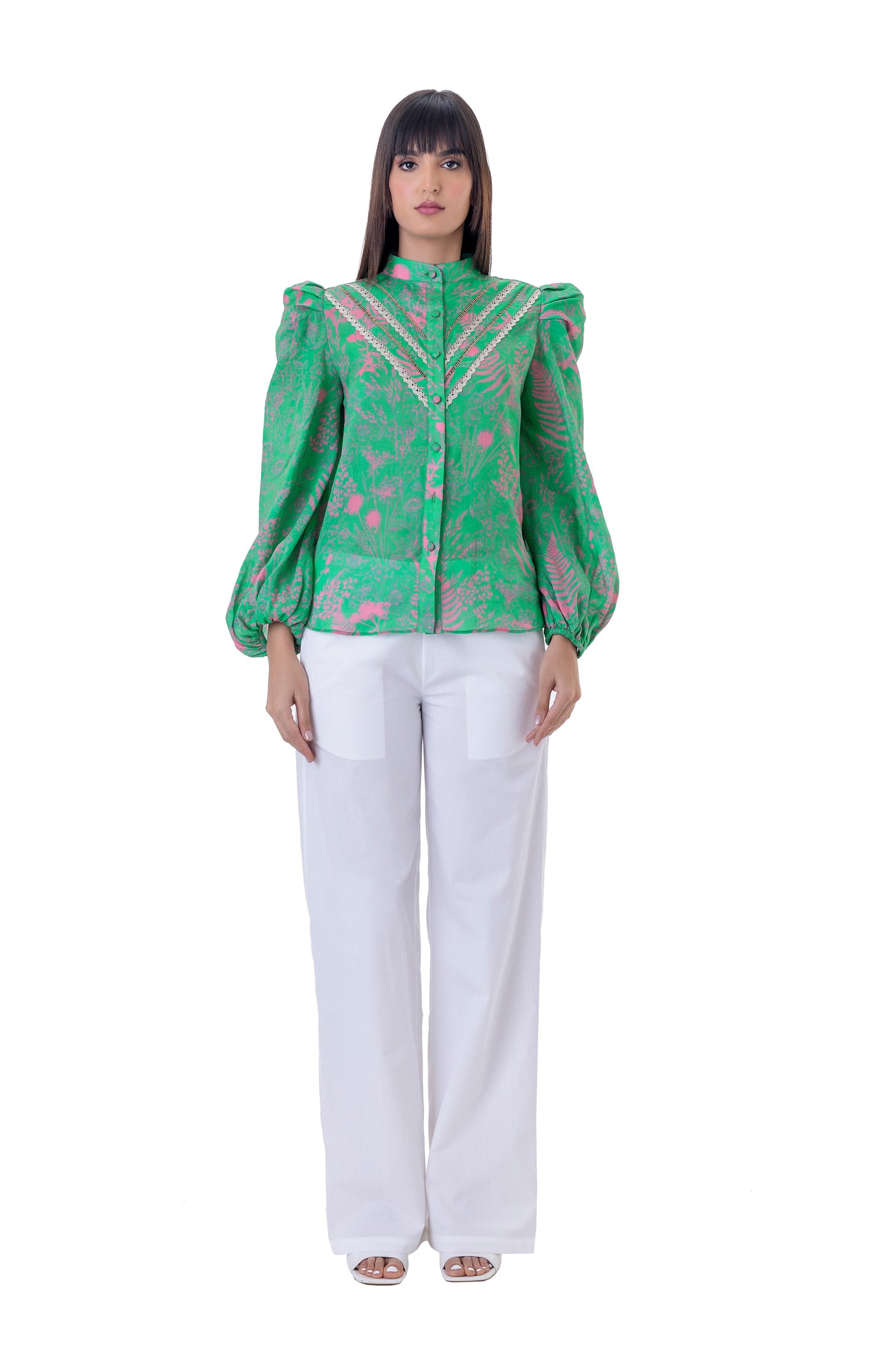 gaya Ame Top green online shopping melange singapore indian designer wear