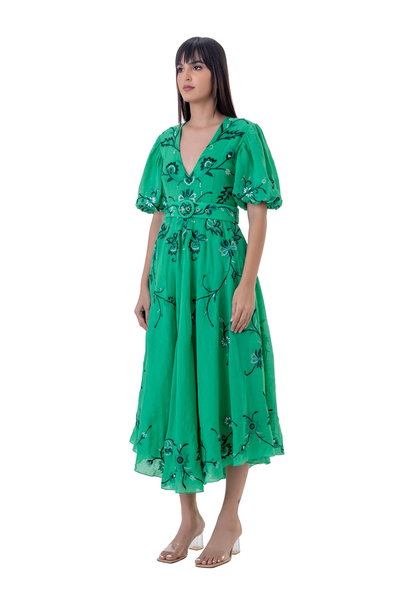 gaya Aster Dress green online shopping melange singapore indian designer wear