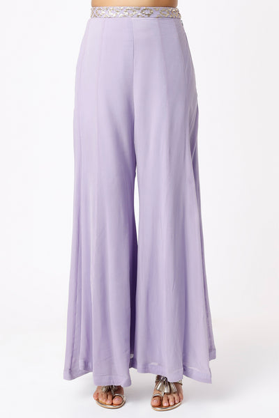 Gopi vaid Tasneem Cape Pant Set lilac festive Indian designer wear online shopping melange singapore