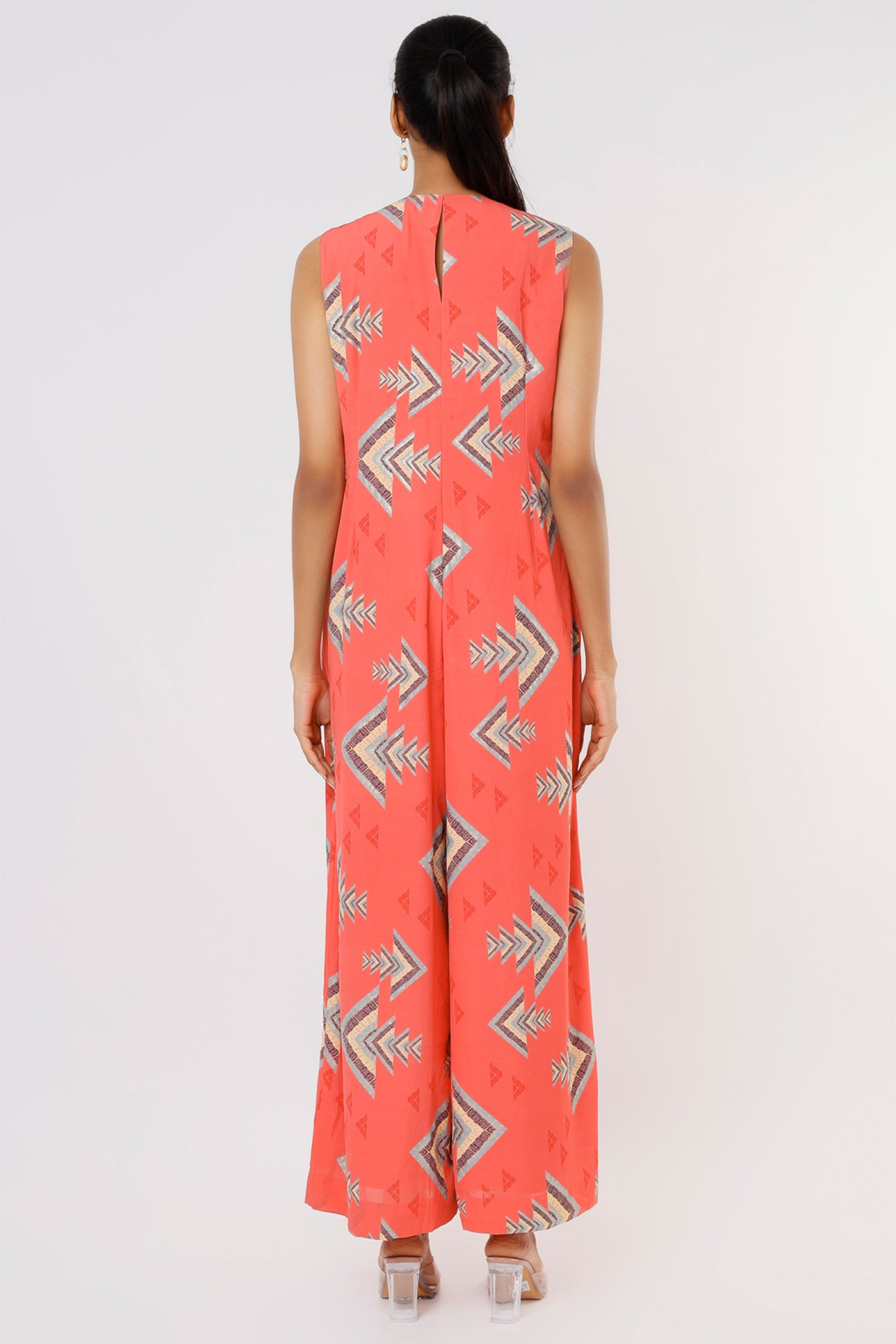 Gopi vaid Zoe Jumpsuit coral festive Indian designer wear online shopping melange singapore