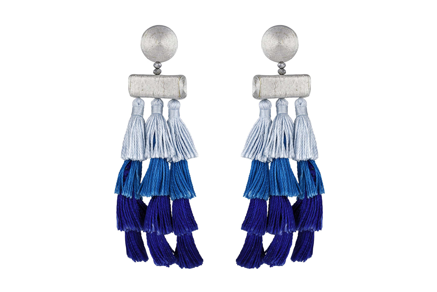 Azure Tassel  Earrings