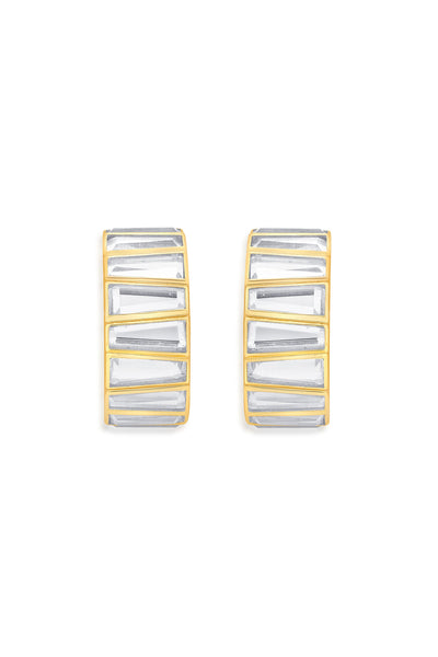 Mirrors on the Move 2.0 Baguette Huggie Earrings