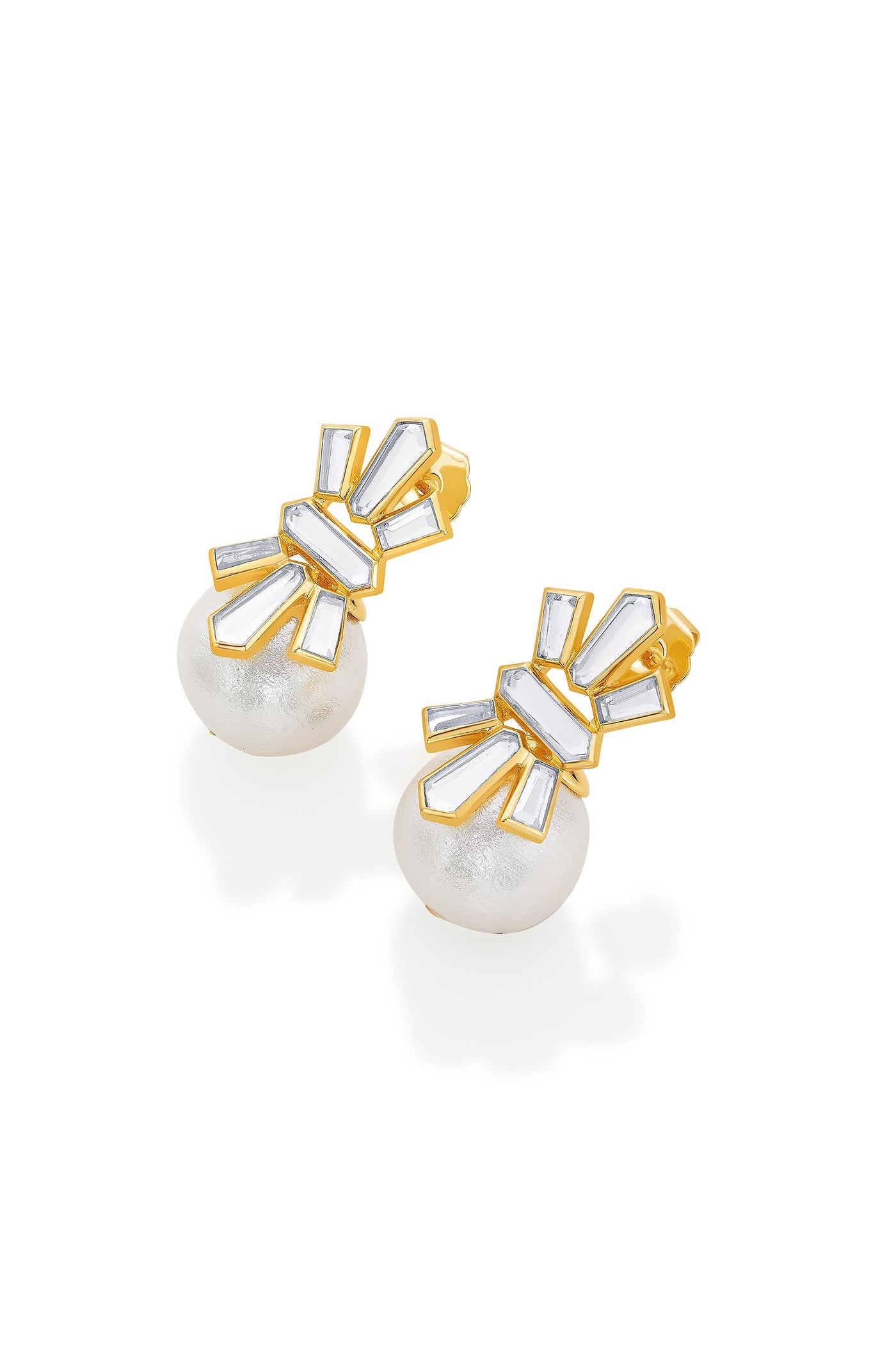 Mirrors on the Move 2.0 Pearl Studs