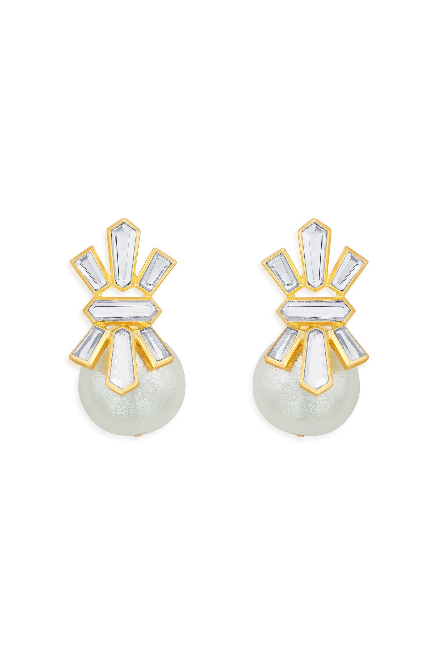 Mirrors on the Move 2.0 Pearl Studs