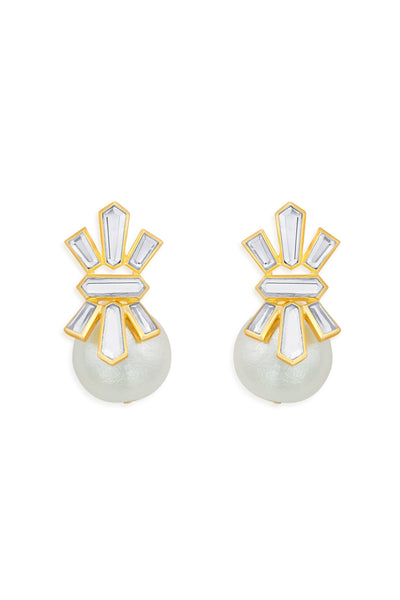 Mirrors on the Move 2.0 Pearl Studs