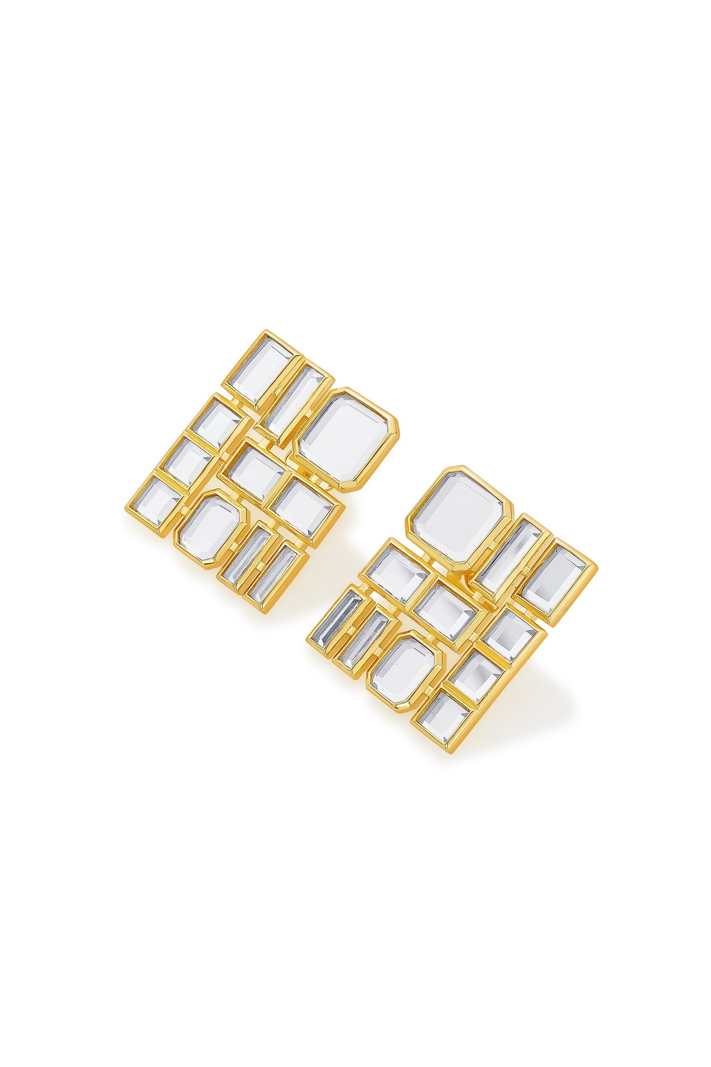 Mirrors on the Move 2.0 Square Stud Earrings