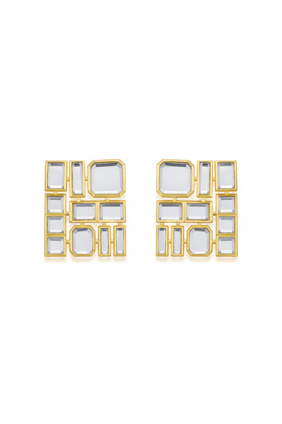 Mirrors on the Move 2.0 Square Stud Earrings