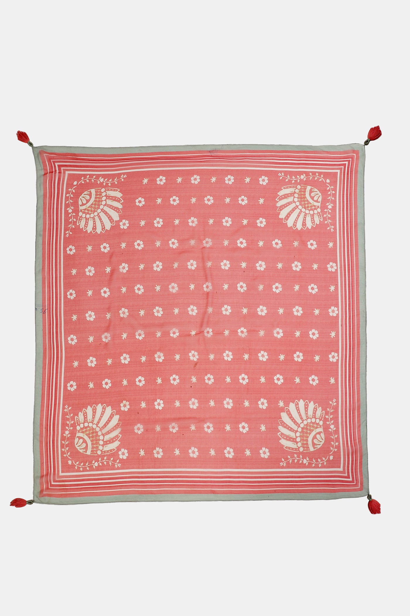 Label ritu kumar Coral Floral Print Scarf online shopping melange singapore indian designer wear