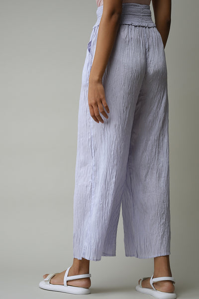 label ritu kumar Lavender Solid Wide Leg Pants western  designer wear online shopping melange singapore