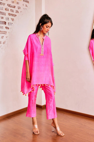 Maison Blu Hot Pink Unifit With Pant online shopping melange singapore indian designer wear
