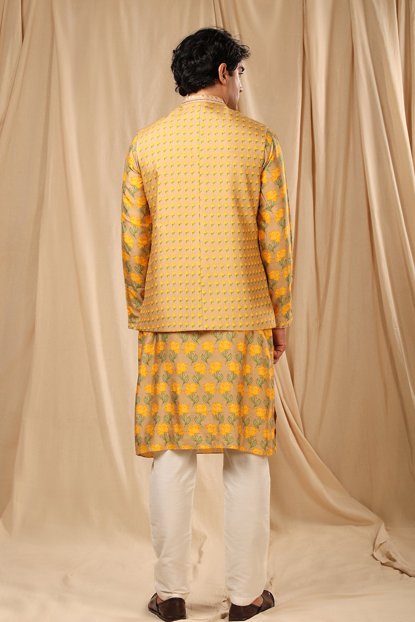 Masaba menswear Beige Bloomingdale Kurta Set festive indian designer wear online shopping melange singapore