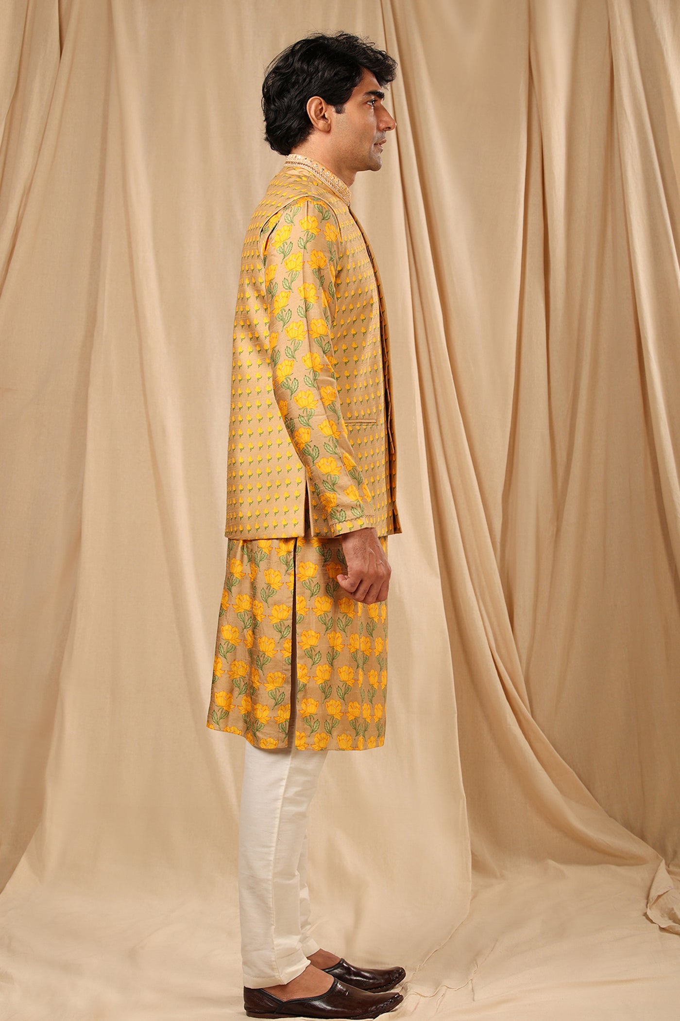 Masaba menswear Beige Wallflower Bandi online shopping melange singapore indian designer wear festive