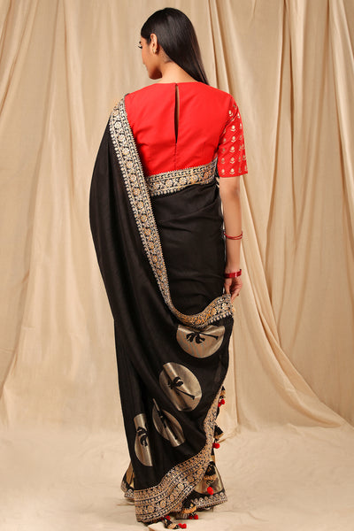 Masaba Black Coco Saree festive indian designer wear online shopping melange singapore