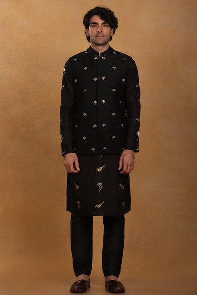 Masaba menswear Black Vintage Fiona Kurta Set festive indian designer wear online shopping melange singapore