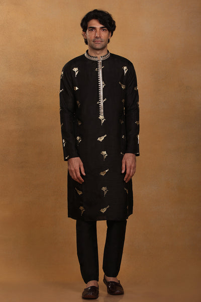 Masaba menswear Black Vintage Fiona Mens Kurta festive indian designer wear online shopping melange singapore