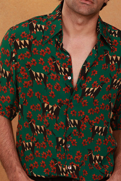 masaba Checkered Dog Shirt western indian designer wear online shopping melange singapore