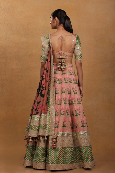 masaba Cherry Berry Lehenga Set dusty pink western indian designer wear online shopping melange singapore