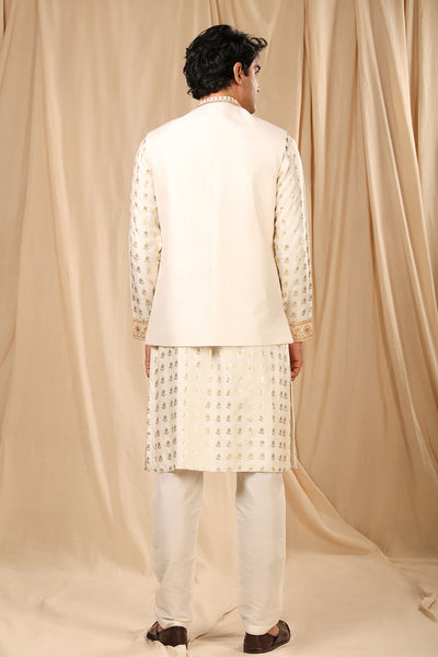 Masaba menswear Ivory Embroidered Bandi festive indian designer wear online shopping melange singapore