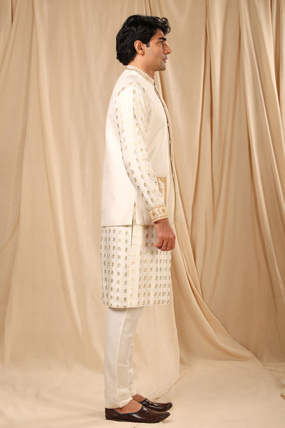 Masaba menswear Ivory Embroidered Bandi festive indian designer wear online shopping melange singapore