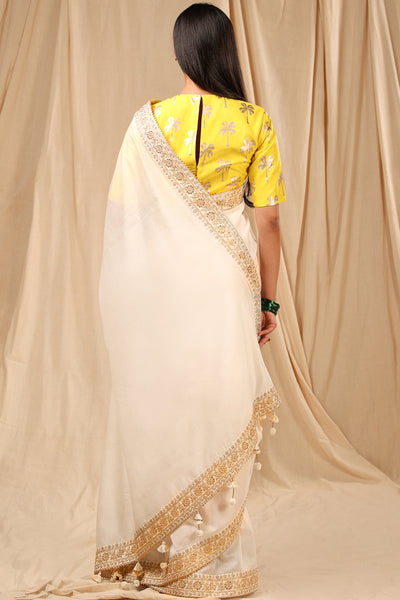 masaba Ivory Lily Saree festive indian designer wear online shopping melange singapore