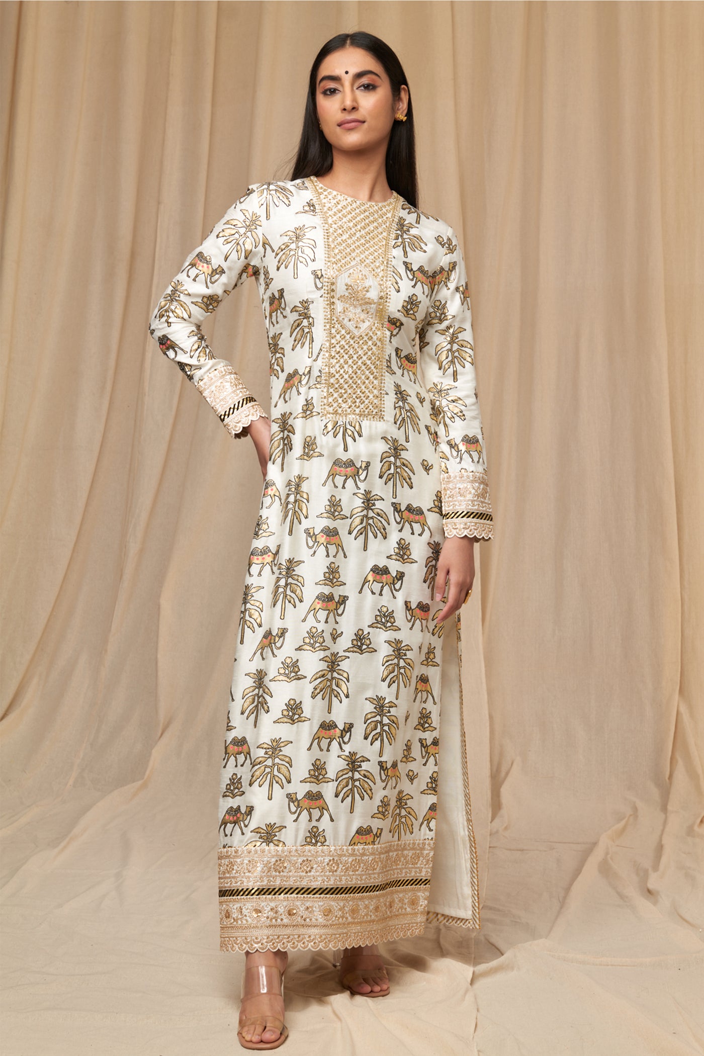 masaba Ivory Oasis Kurta festive indian designer wear online shopping melange singapore