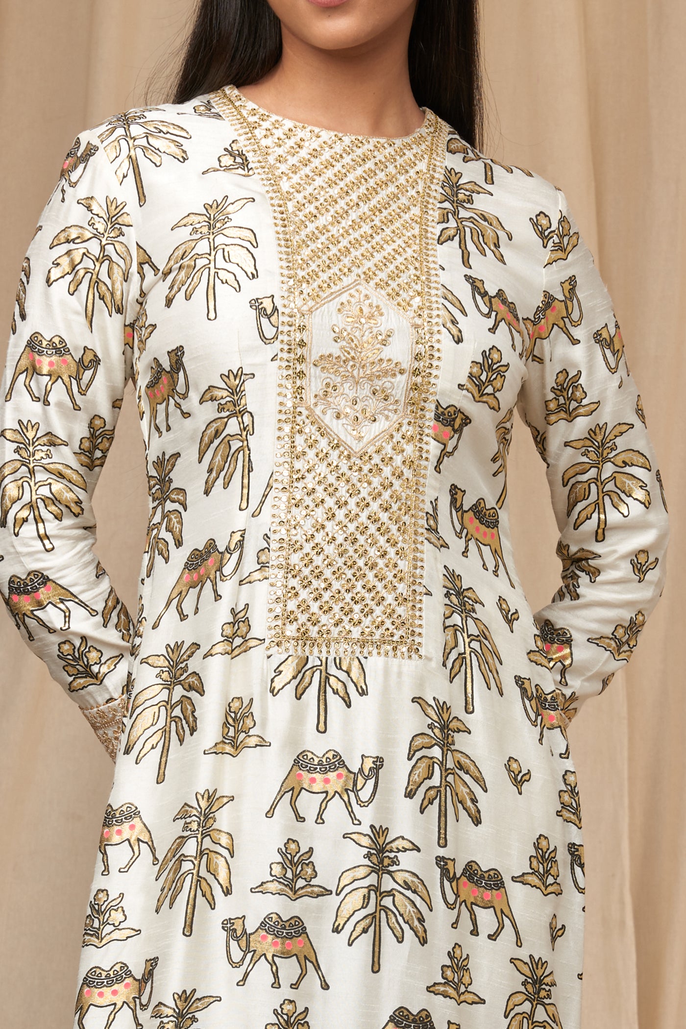 masaba Ivory Oasis Kurta festive indian designer wear online shopping melange singapore