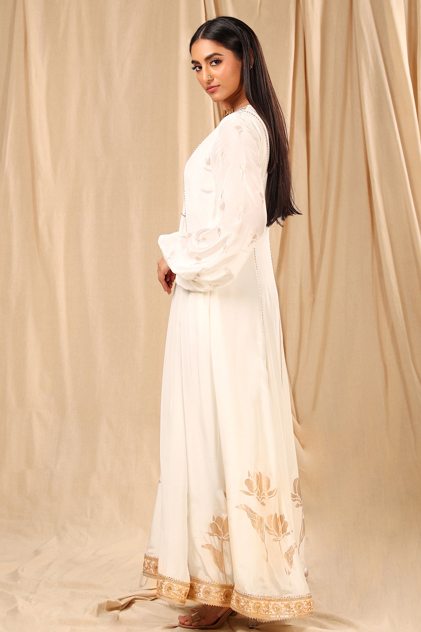 Masaba Ivory Wine Garden Kurta Dress festive indian designer wear online shopping melange singapore