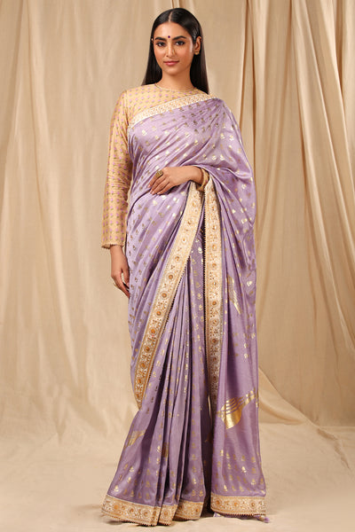 Masaba Lilac Lovebird In The Garden Saree festive indian designer wear online shopping melange singapore