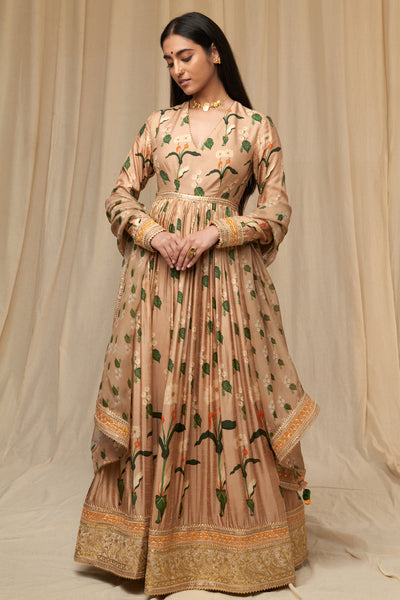 Masaba Oatmeal Anarkali festive indian designer wear online shopping melange singapore