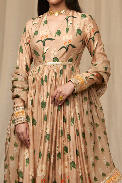 Masaba Oatmeal Anarkali festive indian designer wear online shopping melange singapore