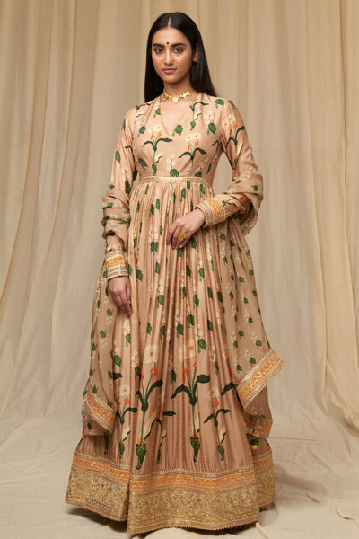 Masaba Oatmeal Anarkali festive indian designer wear online shopping melange singapore