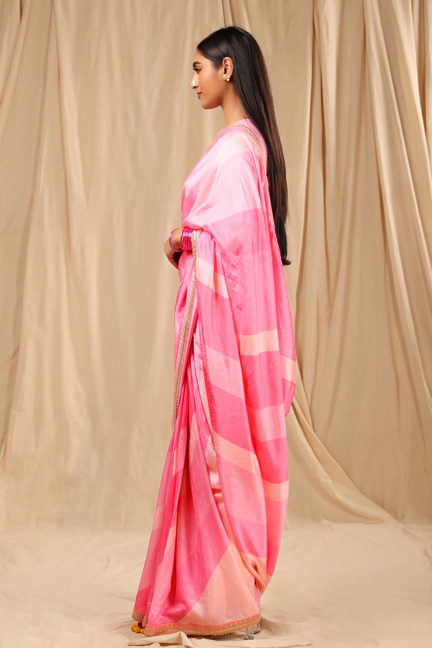 masaba Pink Sorbet Saree festive indian designer wear online shopping melange singapore