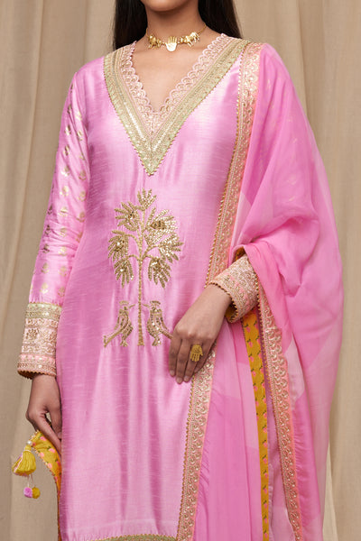 Masaba Pink Wallflower Salwar Set festive indian designer wear online shopping melange singapore