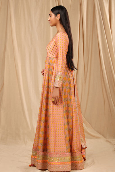 Masaba Rosepink Bloomingdale Anarkali Set festive indian designer wear online shopping melange singapore