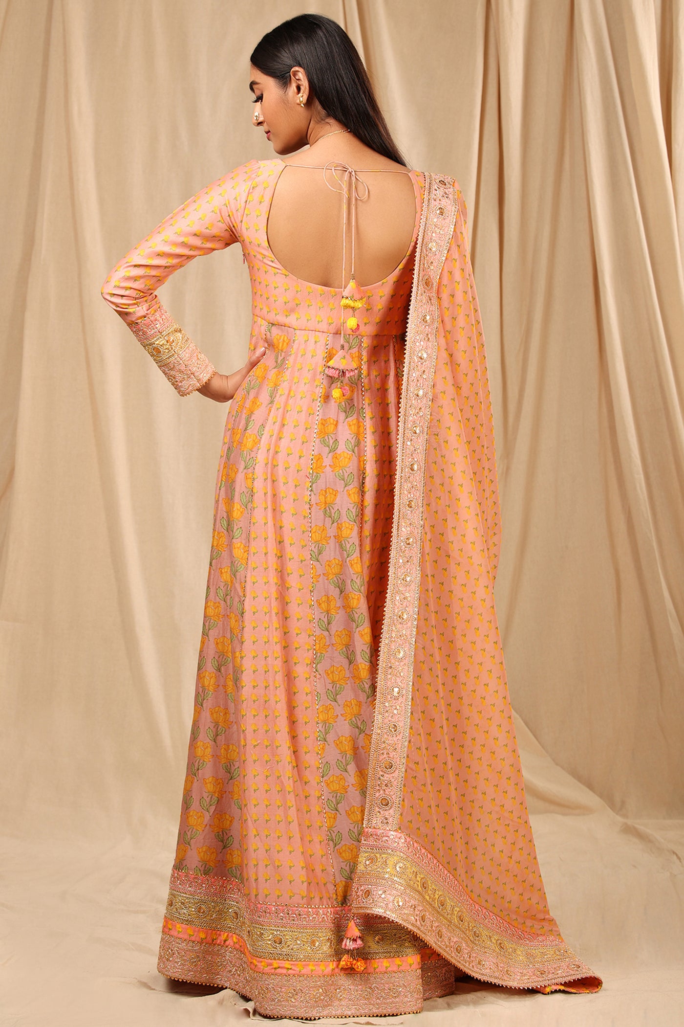 Masaba Rosepink Bloomingdale Anarkali Set festive indian designer wear online shopping melange singapore