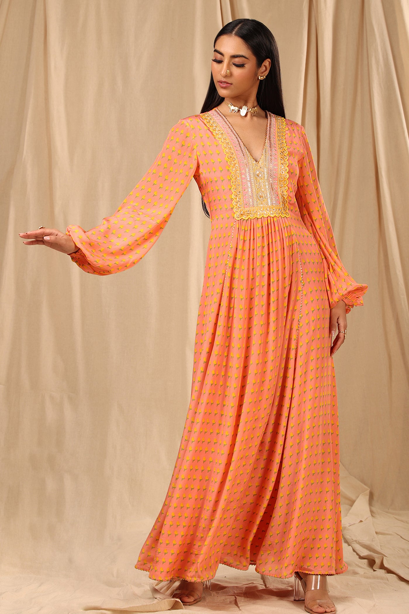Masaba Rosepink Wallflower Kurta Dress festive indian designer wear online shopping melange singapore