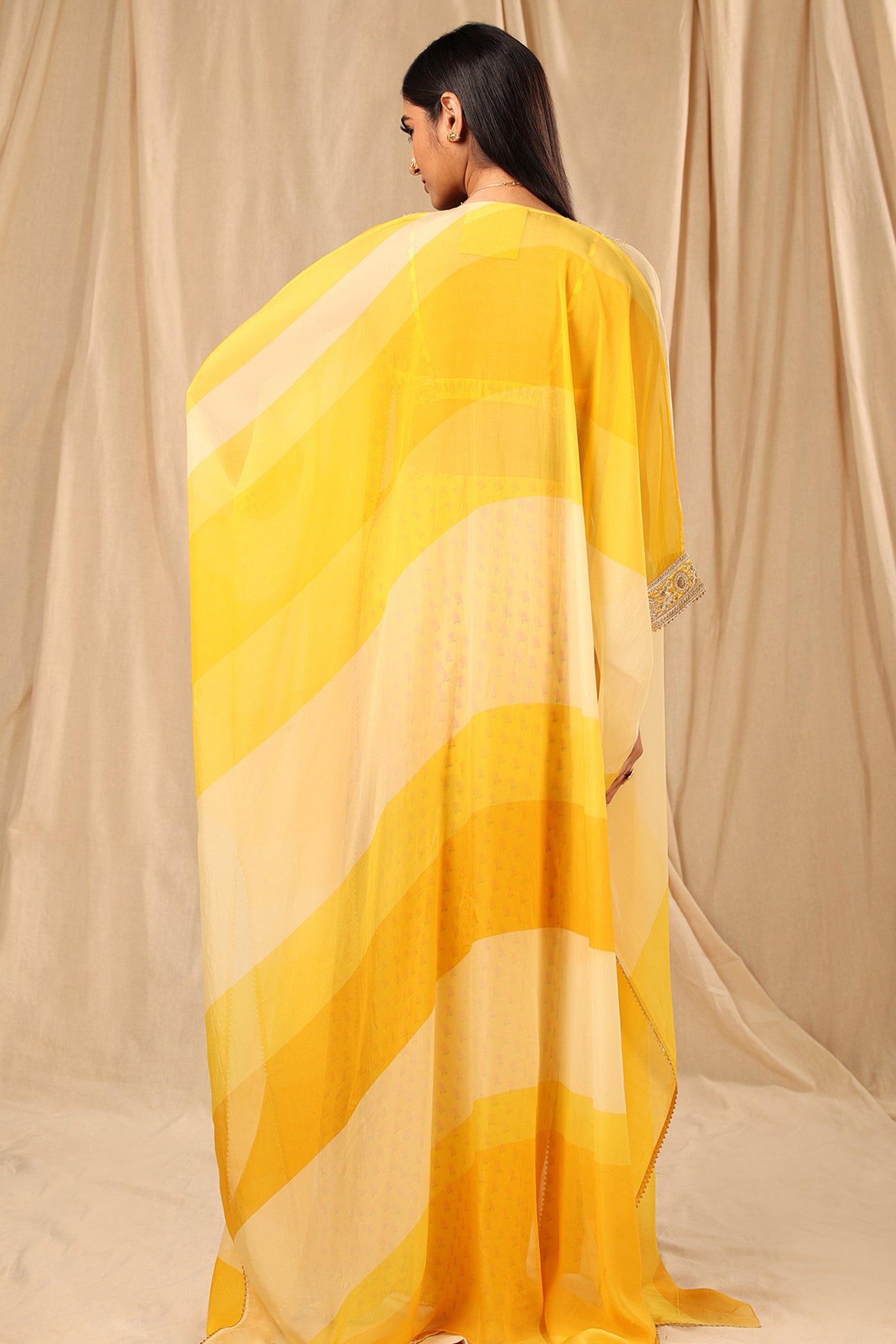 Masaba Yellow Sorbet Cape Set festive fusion indian designer wear online shopping melange singapore