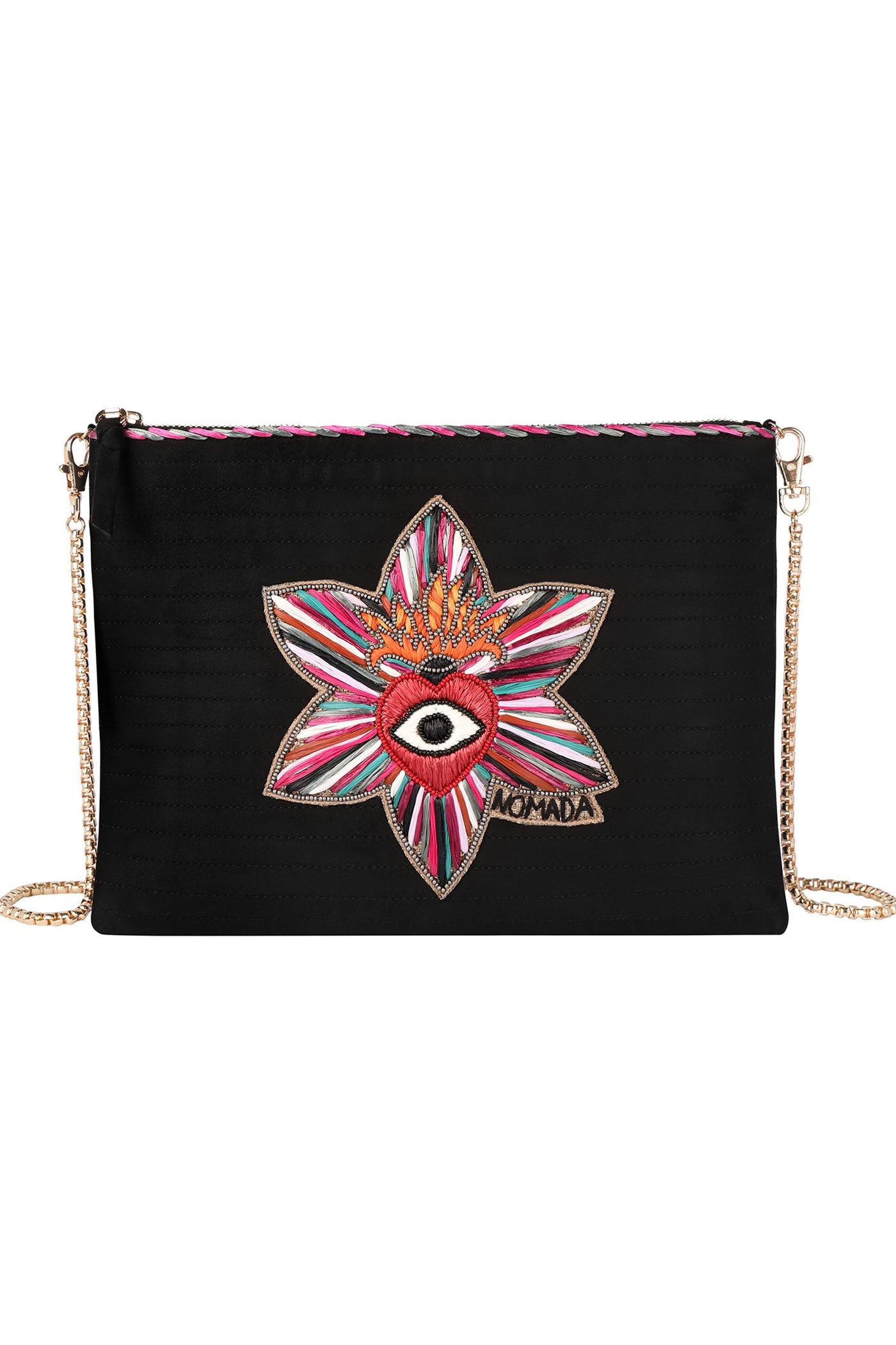 Hearts Eyes Zipper Clutch