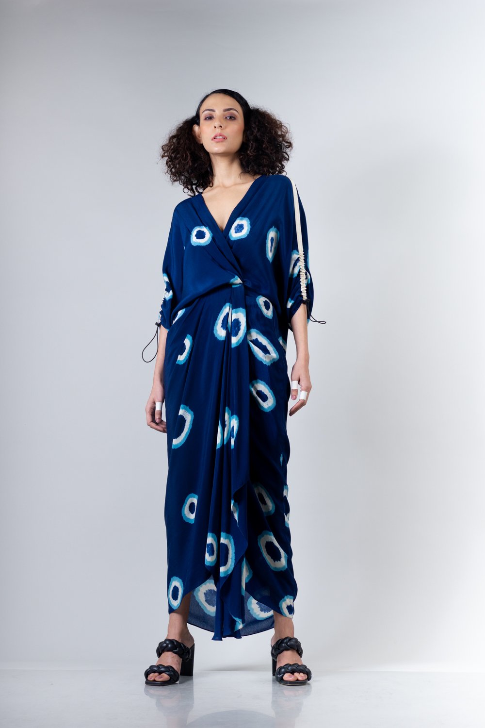 Nupur Kanoi- kk polka dress elasticated- Melange Singapore - Indian Designer Wear Online Shopping