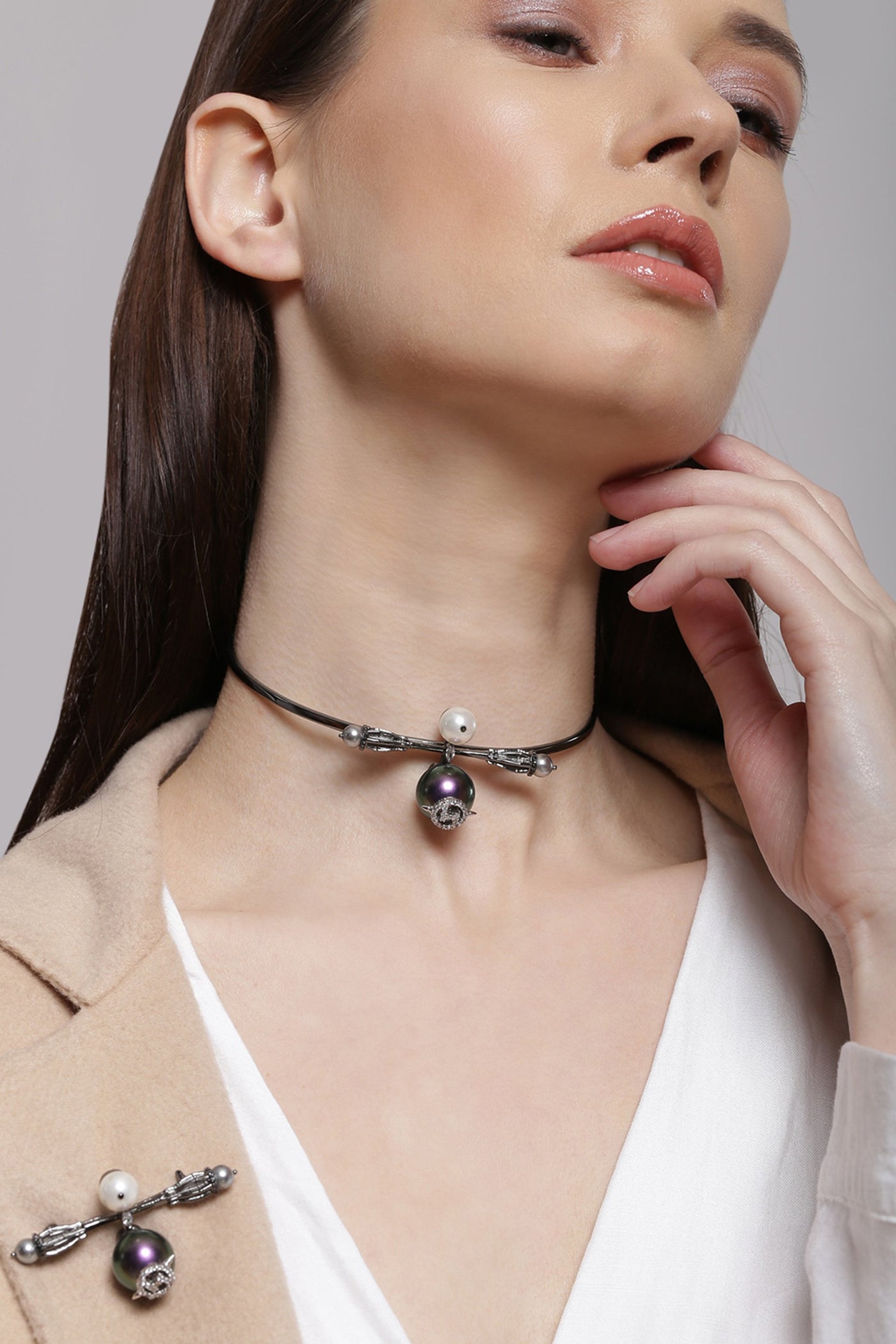 OH Celeste Iridescent Cosmos choker