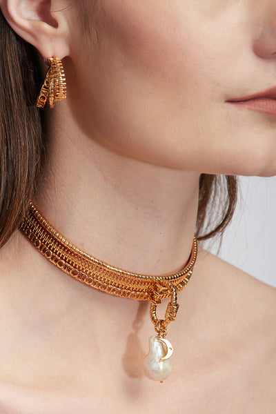outhouse jewellery Myriad Choker gold necklace online shopping melange singapore fashion designer wear