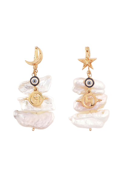 outhouse jewellery Pearls d'Amour Baroque Drop Earrings gold online shopping melange singapore designer wear fashion